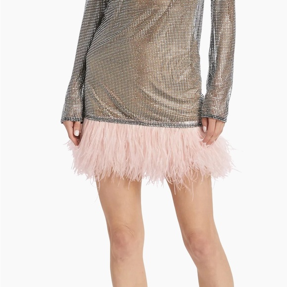 Bronx and Banco Webb Feather-Trim Cocktail Dress. Only worn once! - Picture 2 of 3